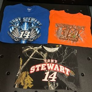 Tony Stewart #14 T-Shirt Lot Of 3 Large Real Tree/Stewart-Haas NASCAR Racing